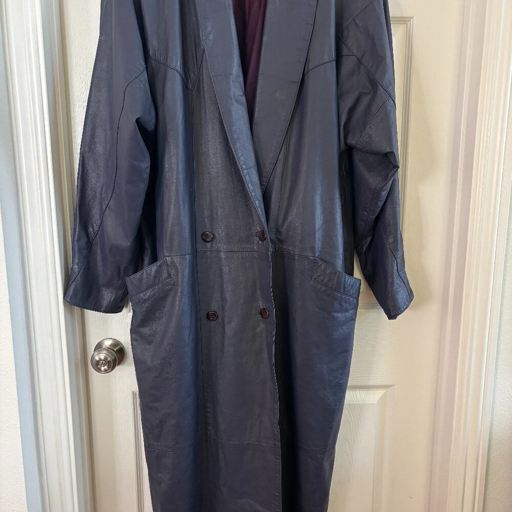 Purple /Blue Genuine leather jacket